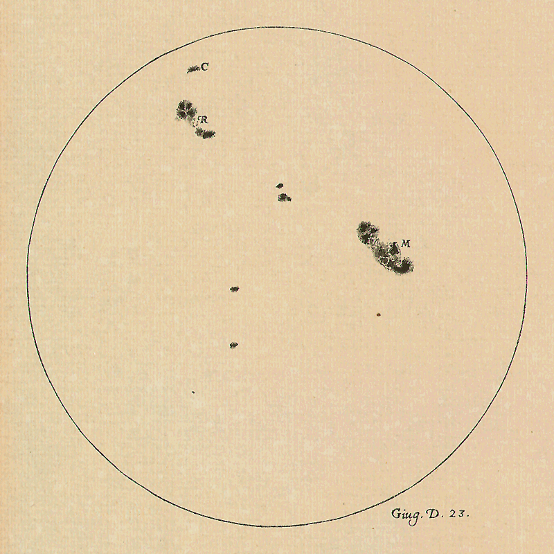 http://galileo.rice.edu/images/things/sunspot_drawings/ss623-l.gif